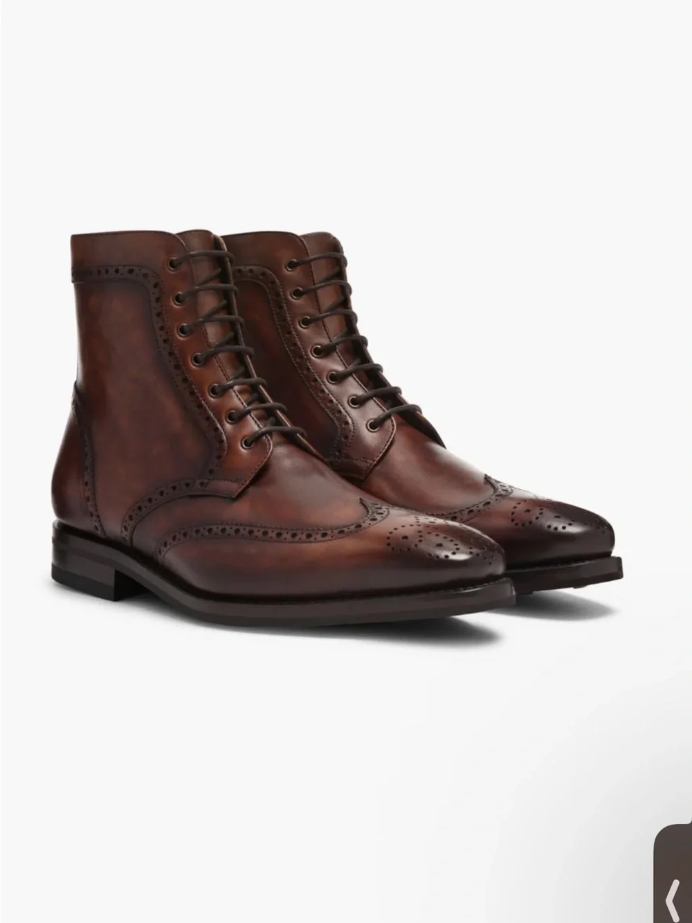 Thursday Boot Company Brown Wingtip Leather Boots